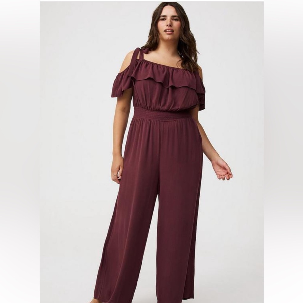 Torrid Ruffle Off-Shoulder Jumpsuit - Picture 4 of 4